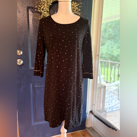 Soma Black and Silver Embellished Sheath Night Gown size M - Picture 1 of 10